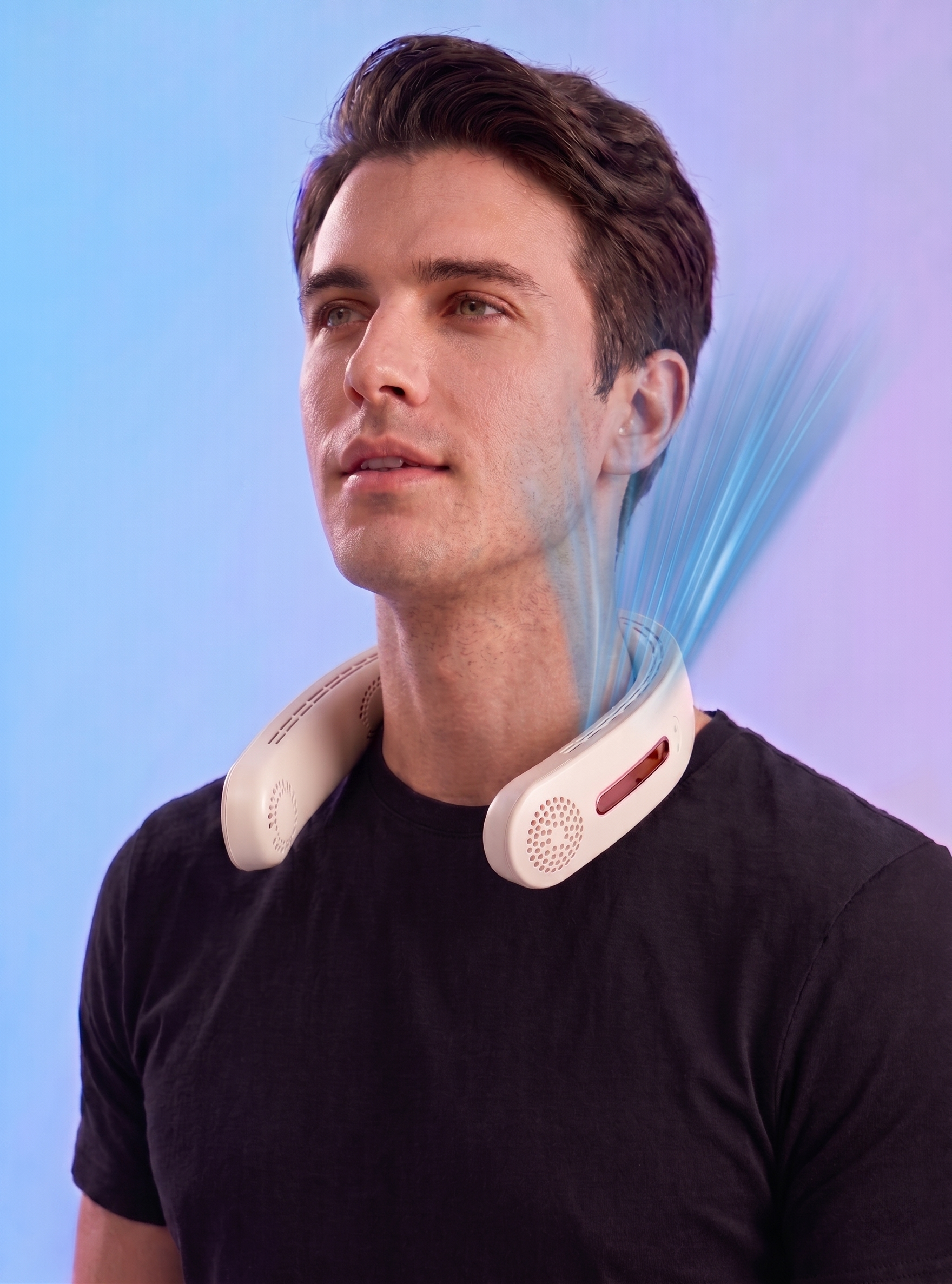 AerisFold™ – Ventilador de Cuello Sin Aspas | Portátil y Silencioso